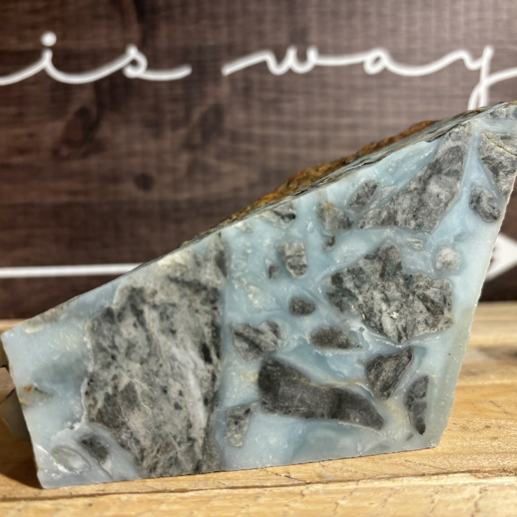 Stunning BC Ocean Picture Stone – Rare Blue Chalcedony & Serpentine from British Columbia