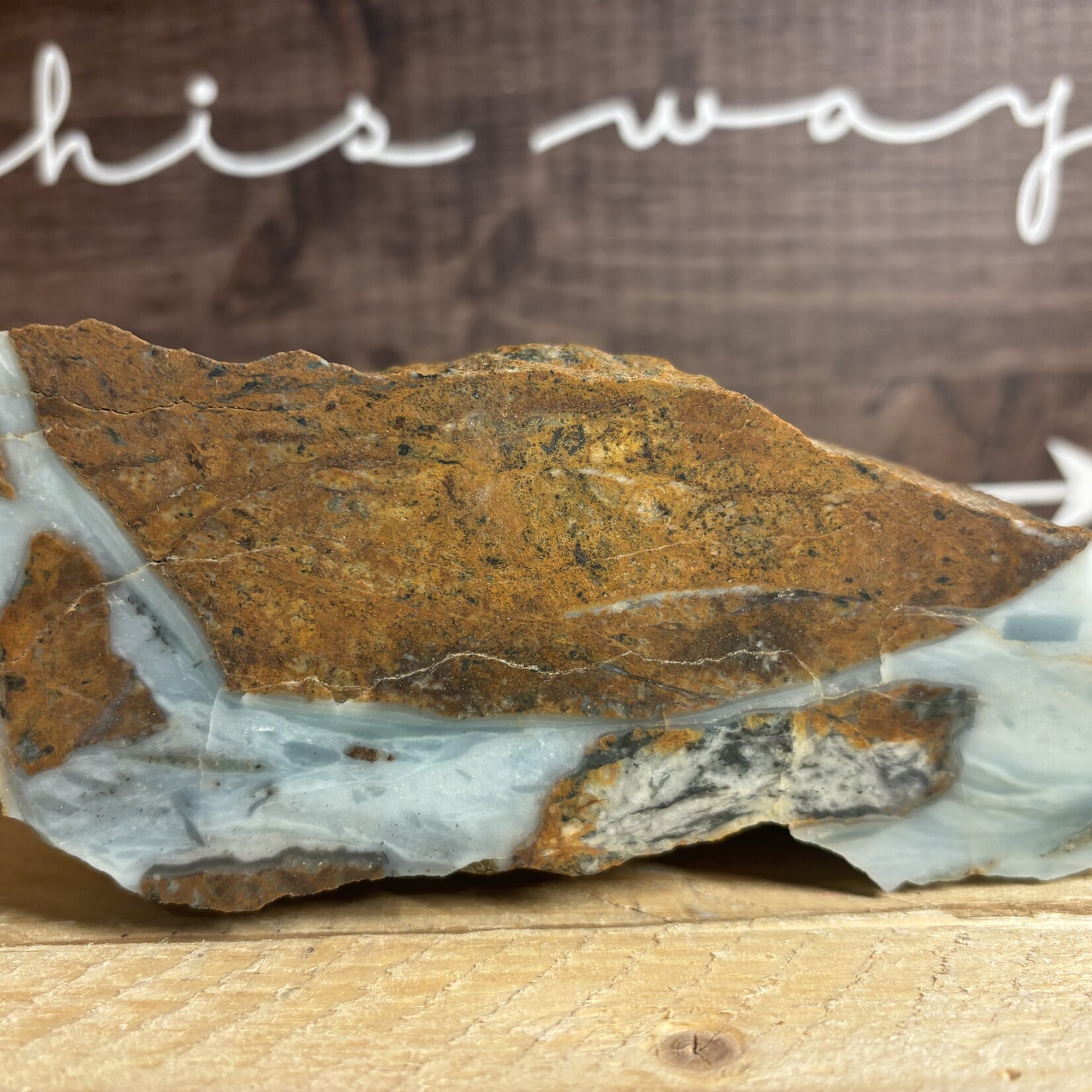 Pierre d'Océan de la Colombie-Britannique – Chalcedoine Bleue et Serpentine Rare de Colombie-Britannique