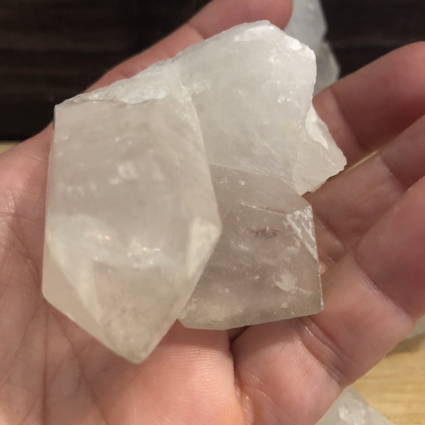 Clear quartz cluster