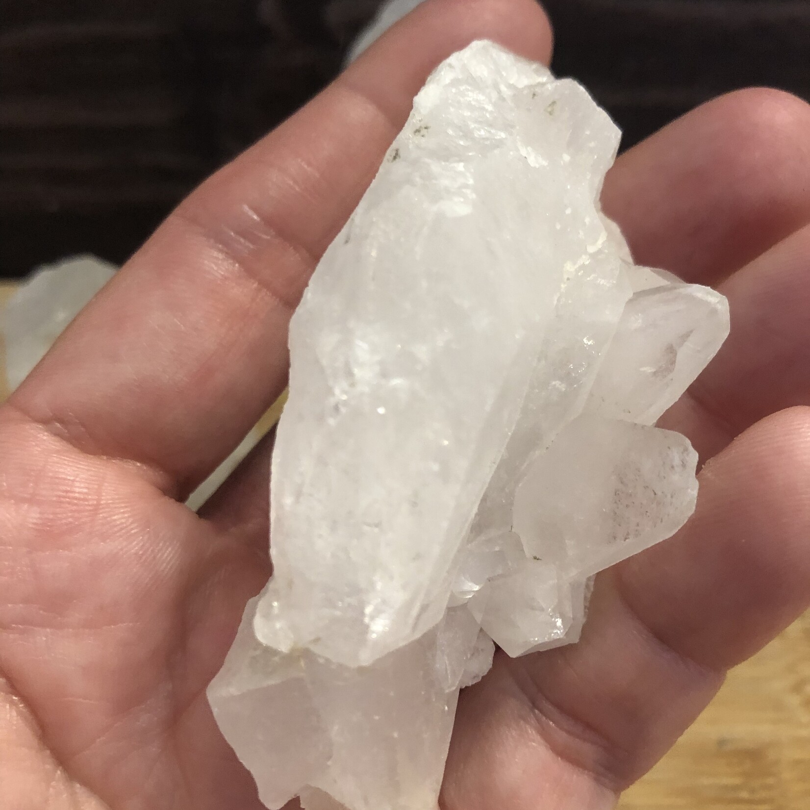 Clear quartz cluster