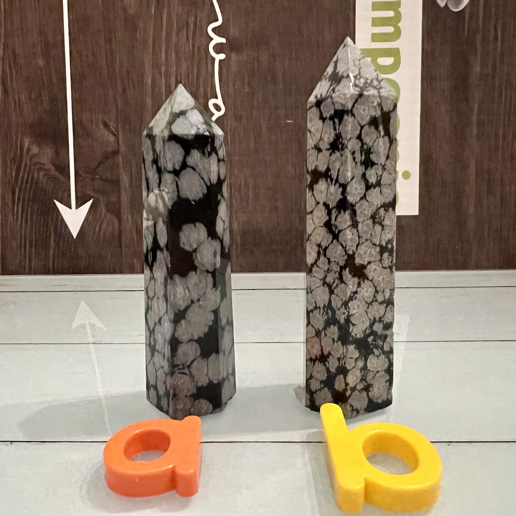 Tour obsidienne flocon de neige / mouchetée / étoilée – puissante et protectrice