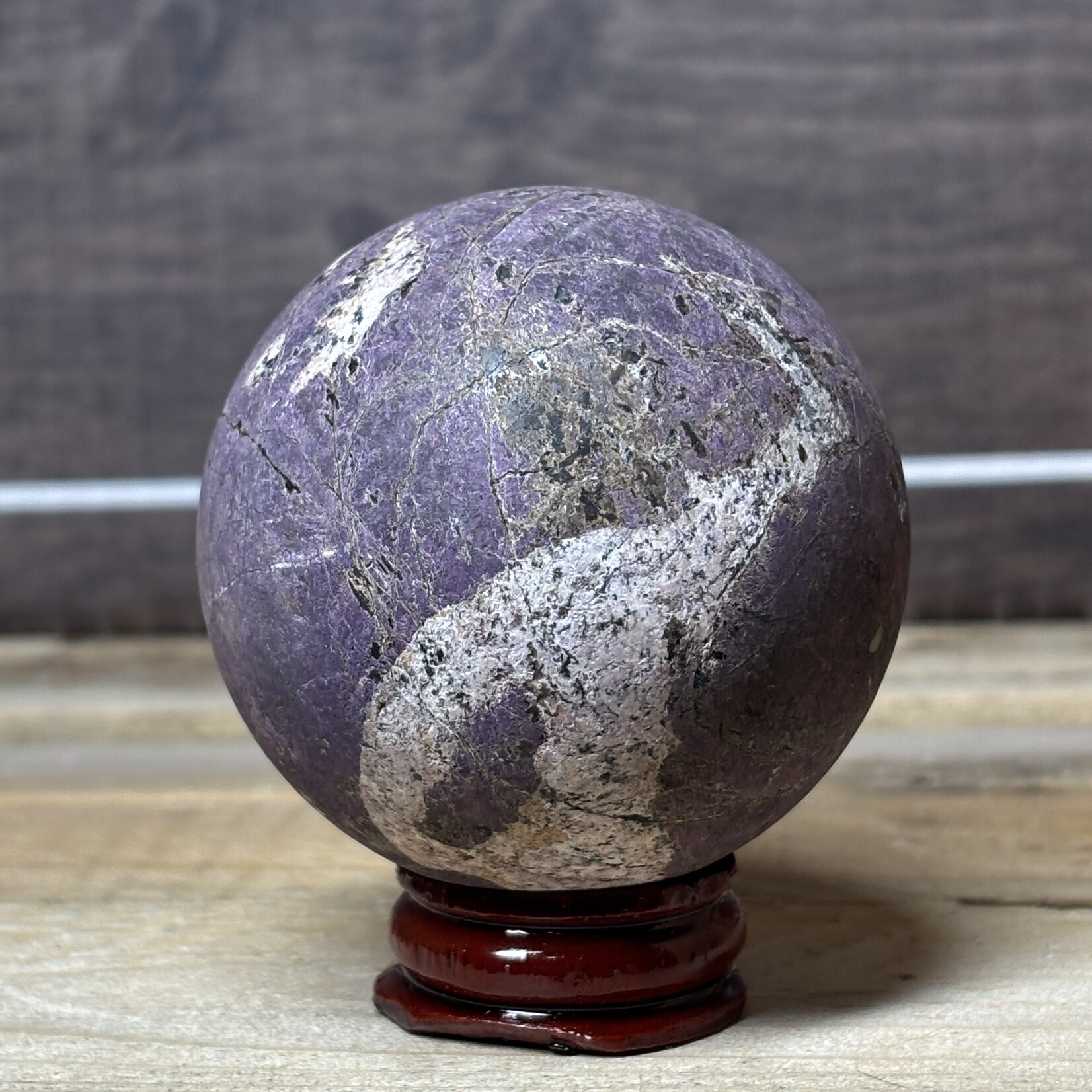 Rare Purpurite Sphere Natural Matte Finish – Raw Energy Stone – Unique Healing Crystal