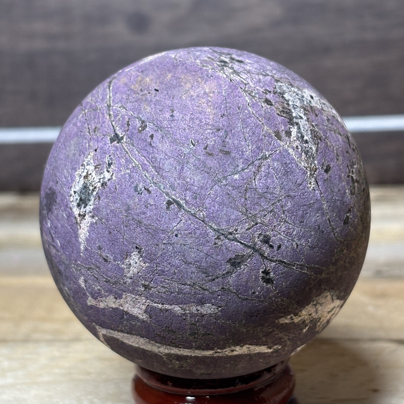 Rare Purpurite Sphere Natural Matte Finish – Raw Energy Stone – Unique Healing Crystal
