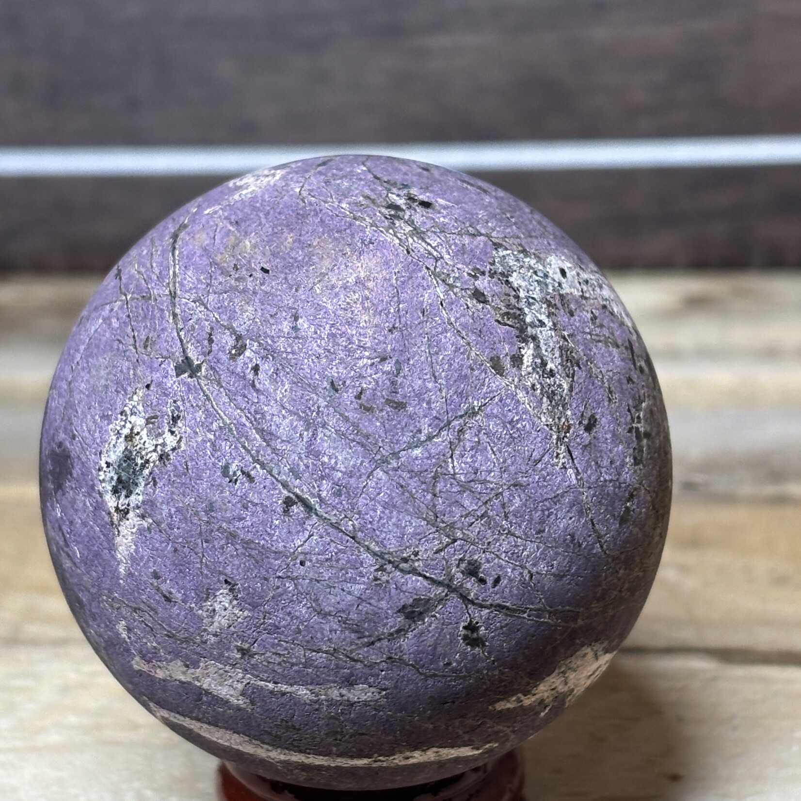Rare Purpurite Sphere Natural Matte Finish – Raw Energy Stone – Unique Healing Crystal