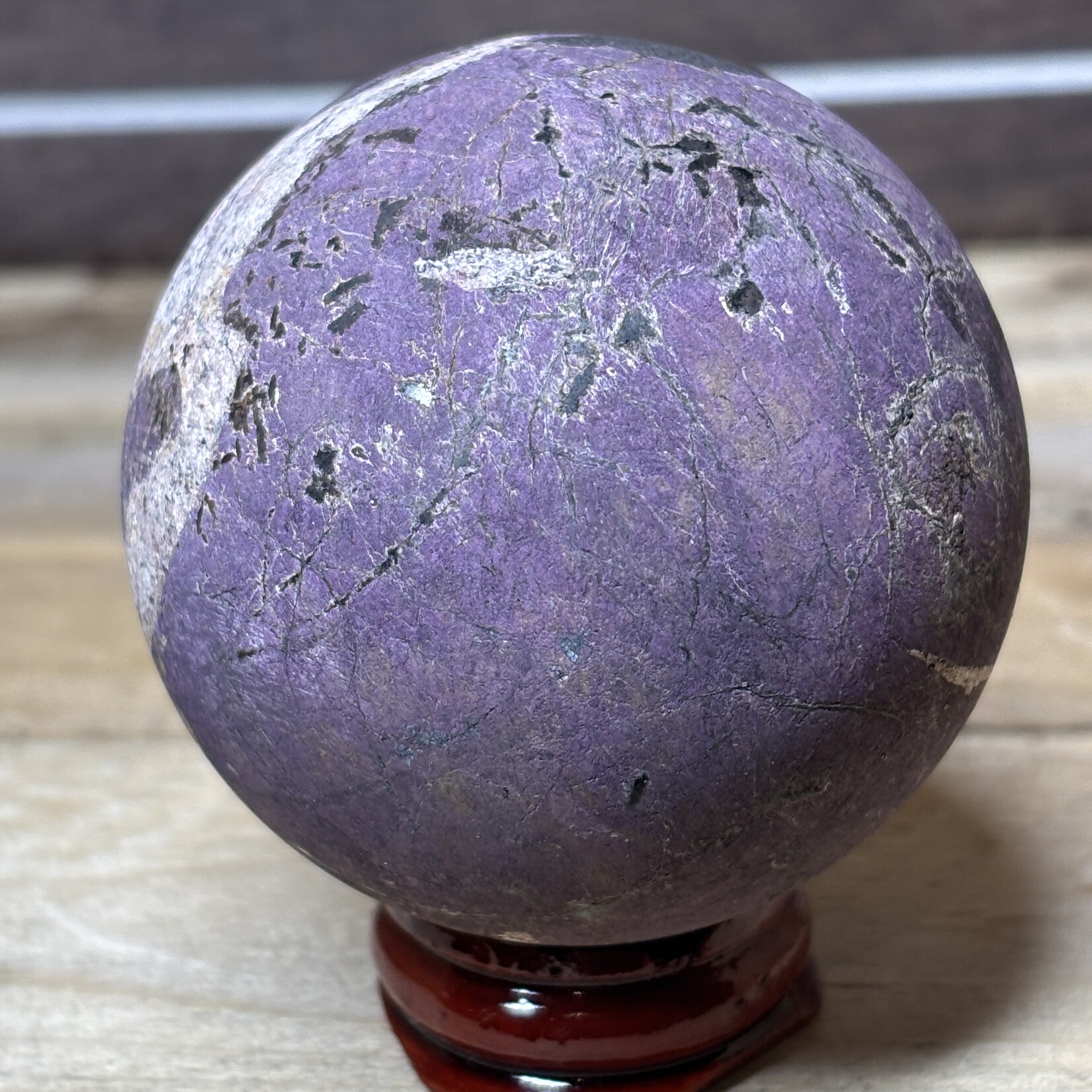 Rare Purpurite Sphere Natural Matte Finish – Raw Energy Stone – Unique Healing Crystal