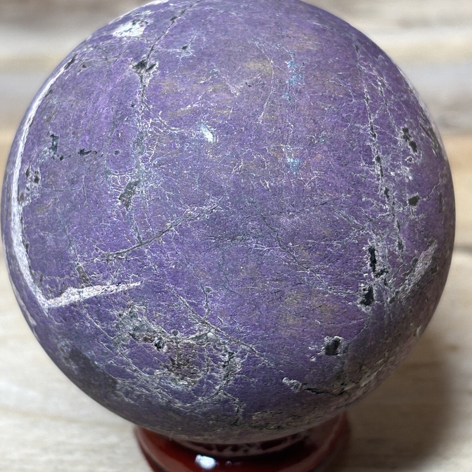 Rare Purpurite Sphere Natural Matte Finish – Raw Energy Stone – Unique Healing Crystal