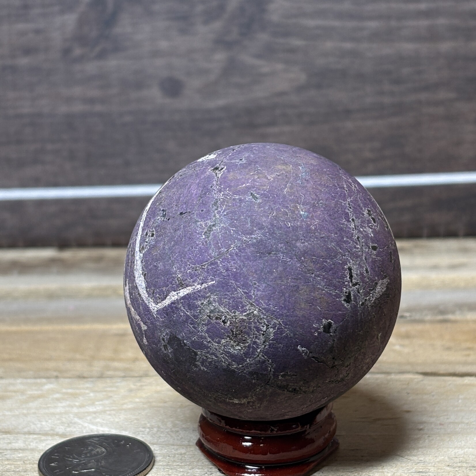 Rare Purpurite Sphere Natural Matte Finish – Raw Energy Stone – Unique Healing Crystal