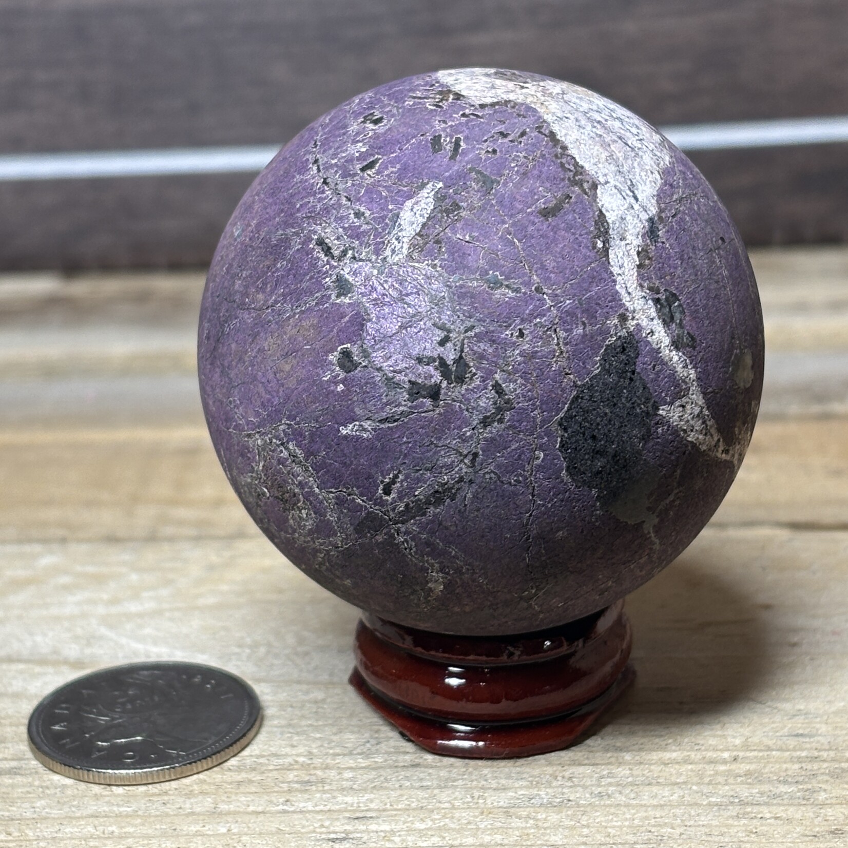 Rare Purpurite Sphere Natural Matte Finish – Raw Energy Stone – Unique Healing Crystal