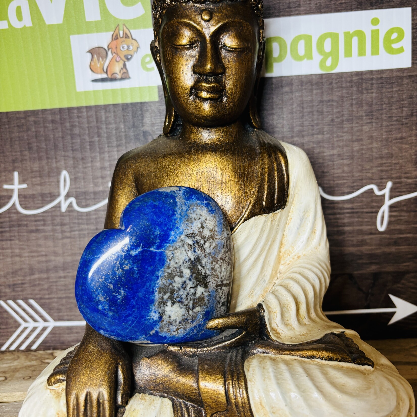 Heart of Wisdom: Inflated Lapis Lazuli - Unique Shape - Deep Blue Hue