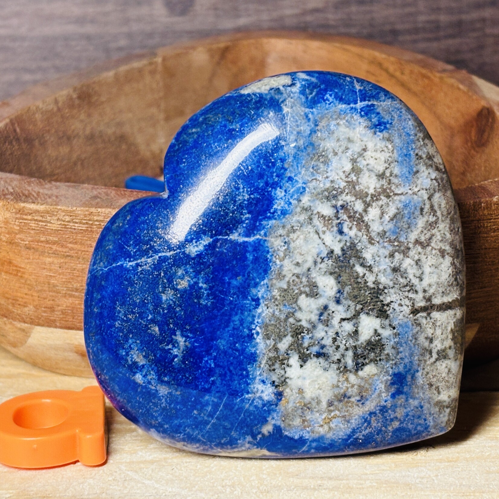 Heart of Wisdom: Inflated Lapis Lazuli - Unique Shape - Deep Blue Hue