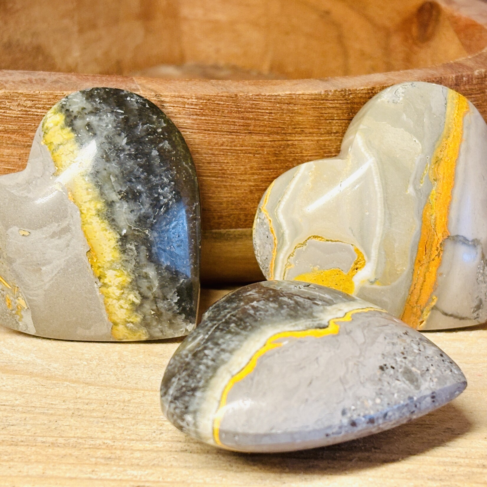 Bumblebee Jasper Heart – Unique Natural Stone
