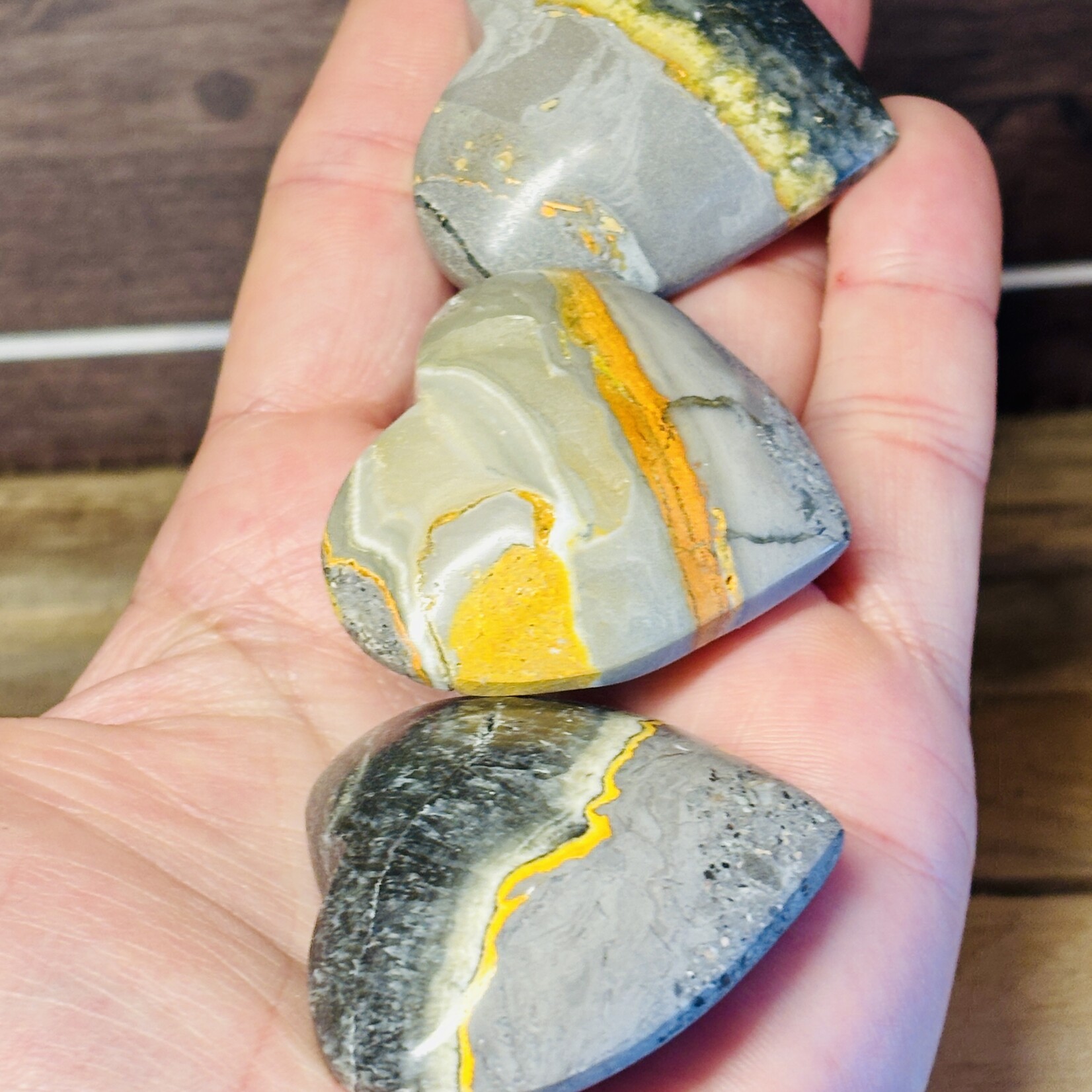 Bumblebee Jasper Heart – Unique Natural Stone