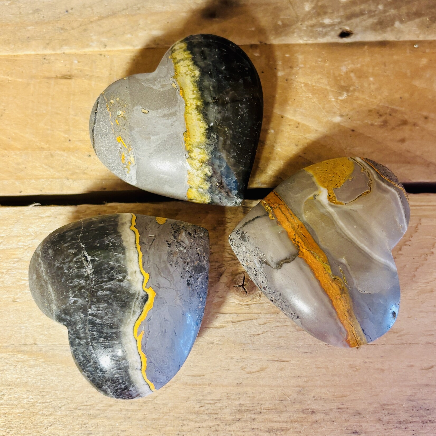 Bumblebee Jasper Heart – Unique Natural Stone