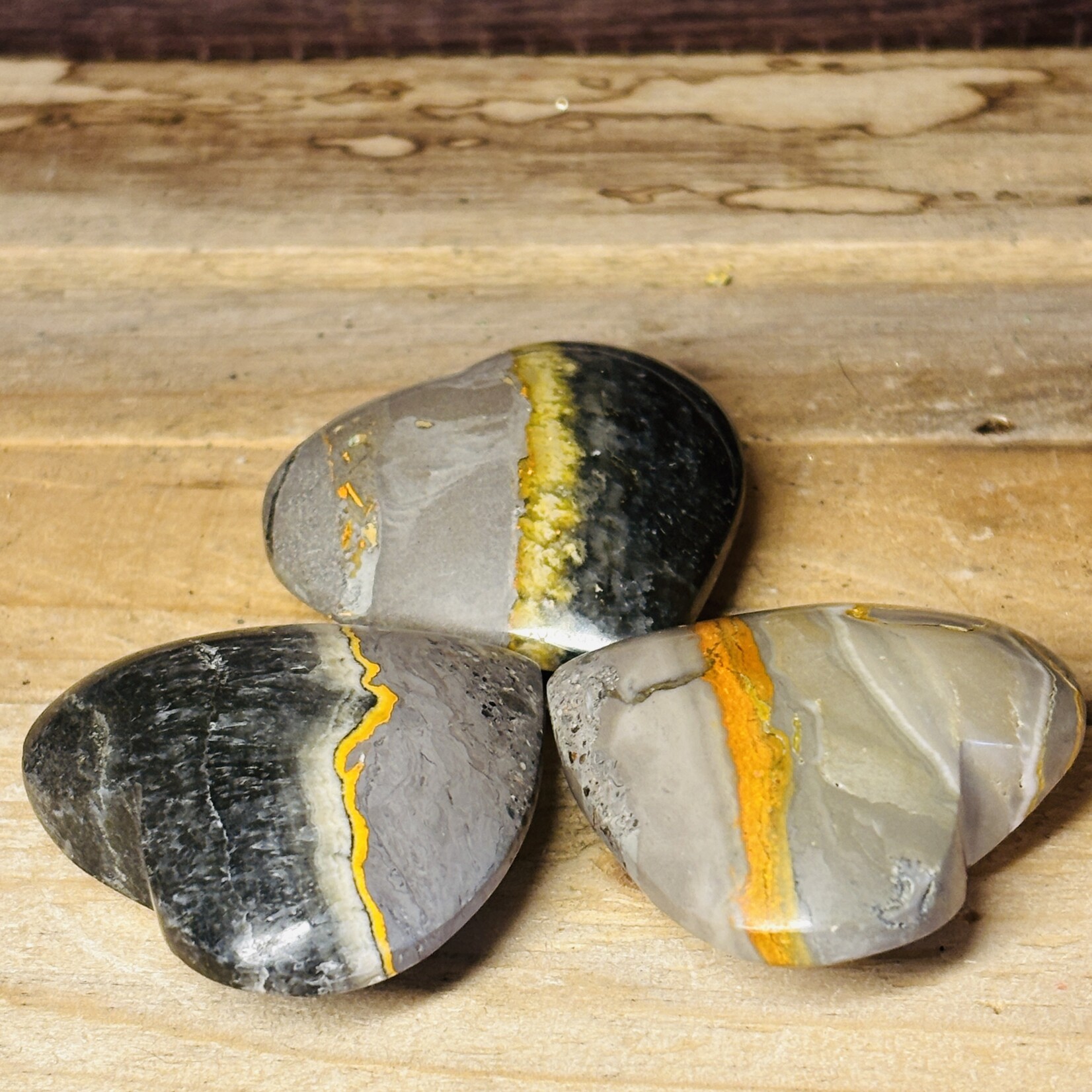 Bumblebee Jasper Heart – Unique Natural Stone