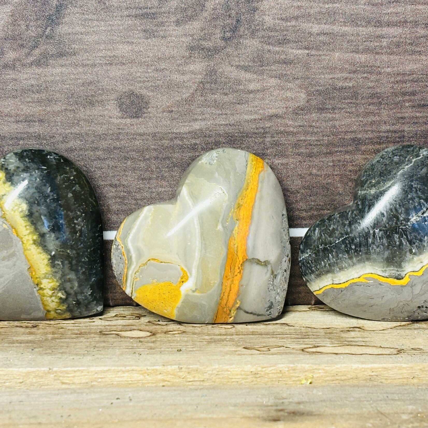 Bumblebee Jasper Heart – Unique Natural Stone