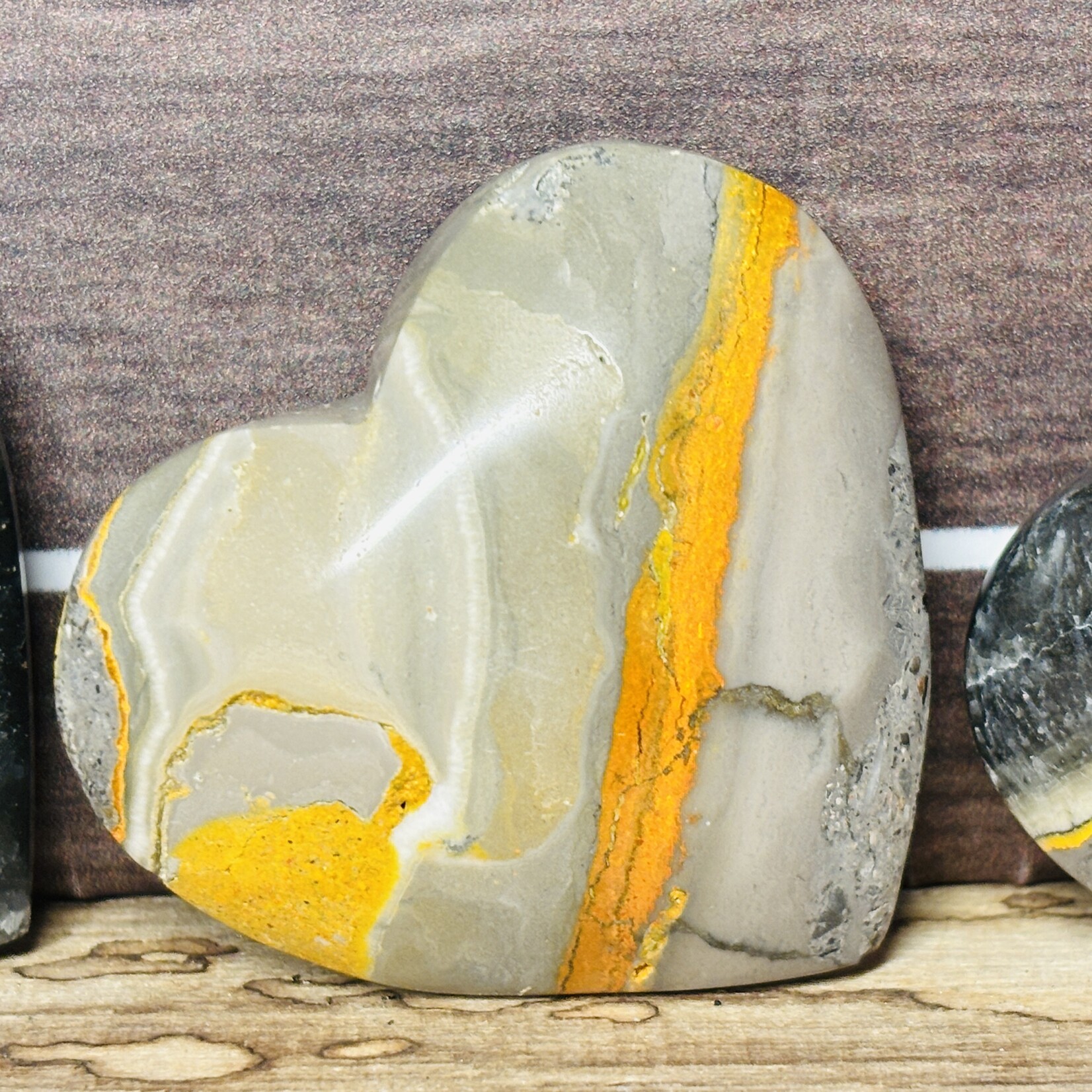 Bumblebee Jasper Heart – Unique Natural Stone