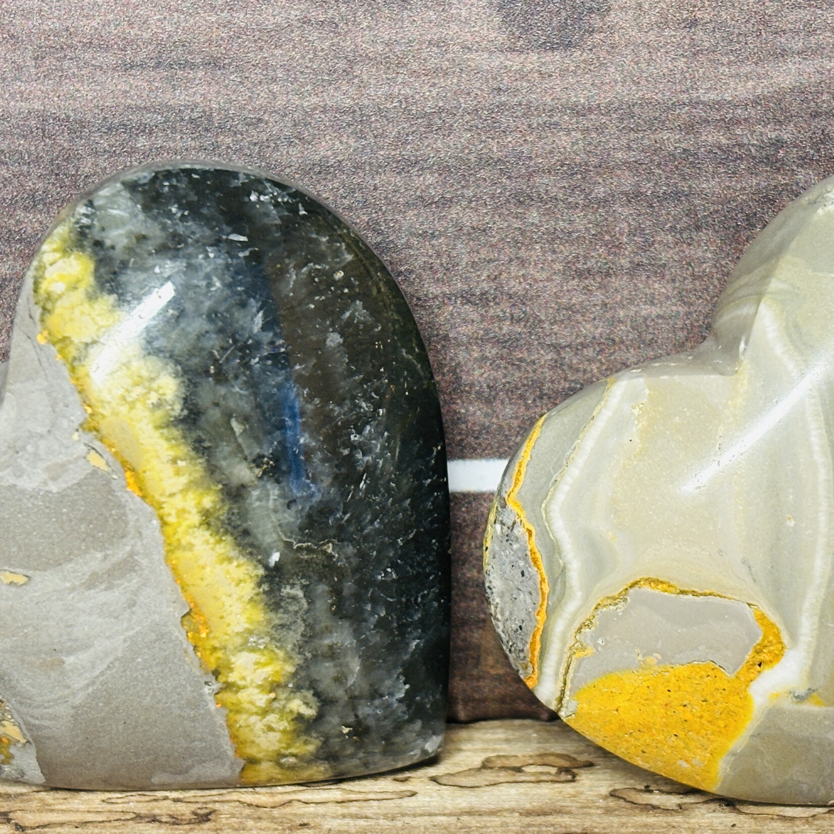 Bumblebee Jasper Heart – Unique Natural Stone