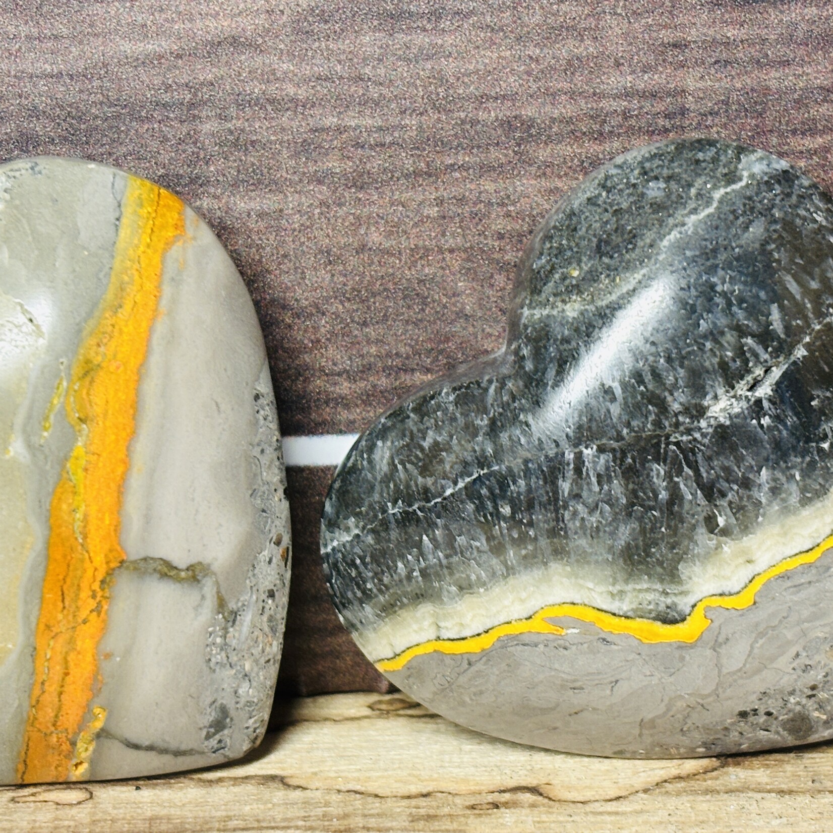 Bumblebee Jasper Heart – Unique Natural Stone