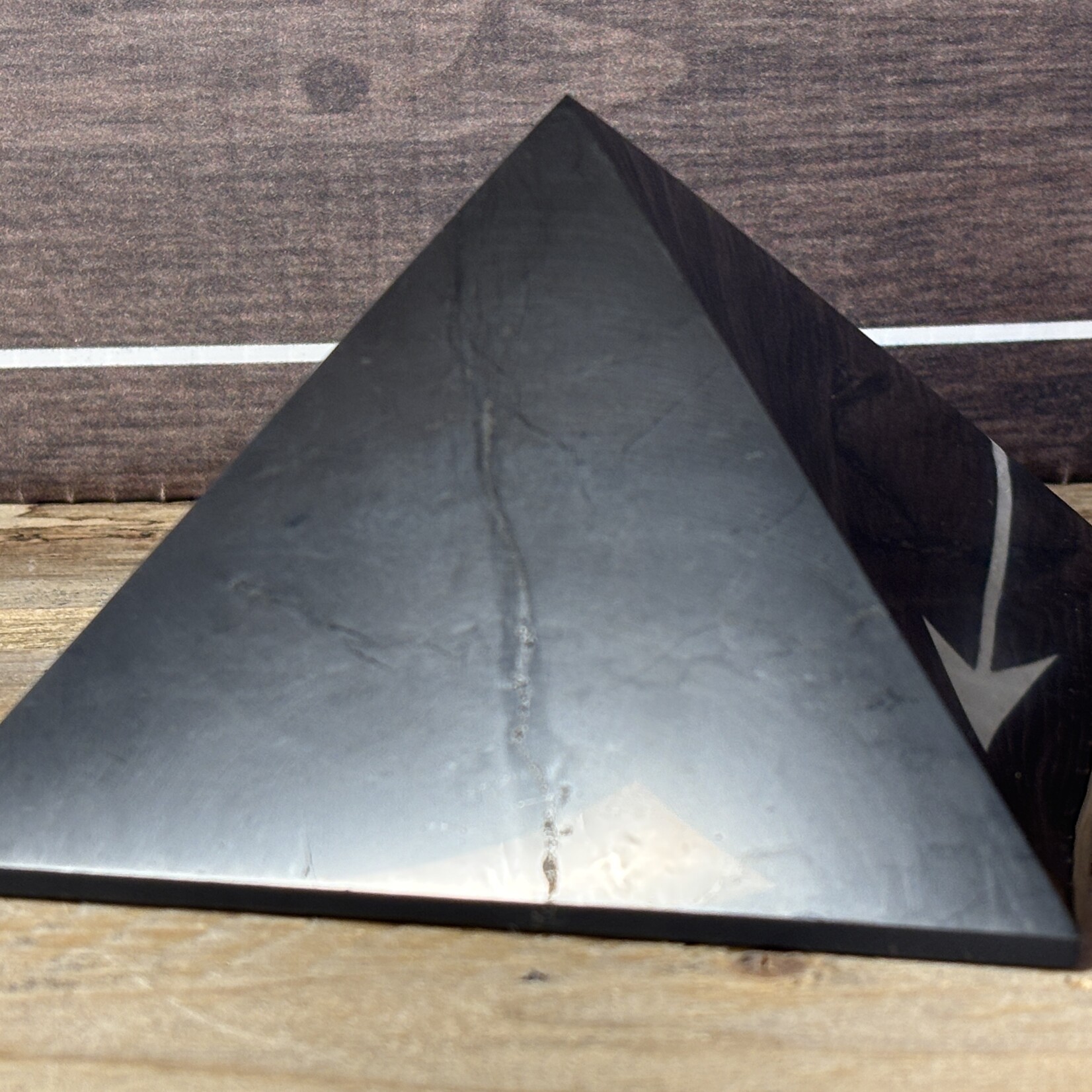Extra Large Shungite Pyramid – Natural Polished Stone 4 po