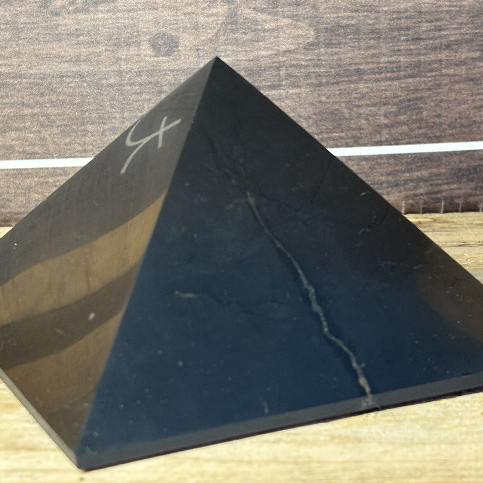 Extra Large Shungite Pyramid – Natural Polished Stone 4 po