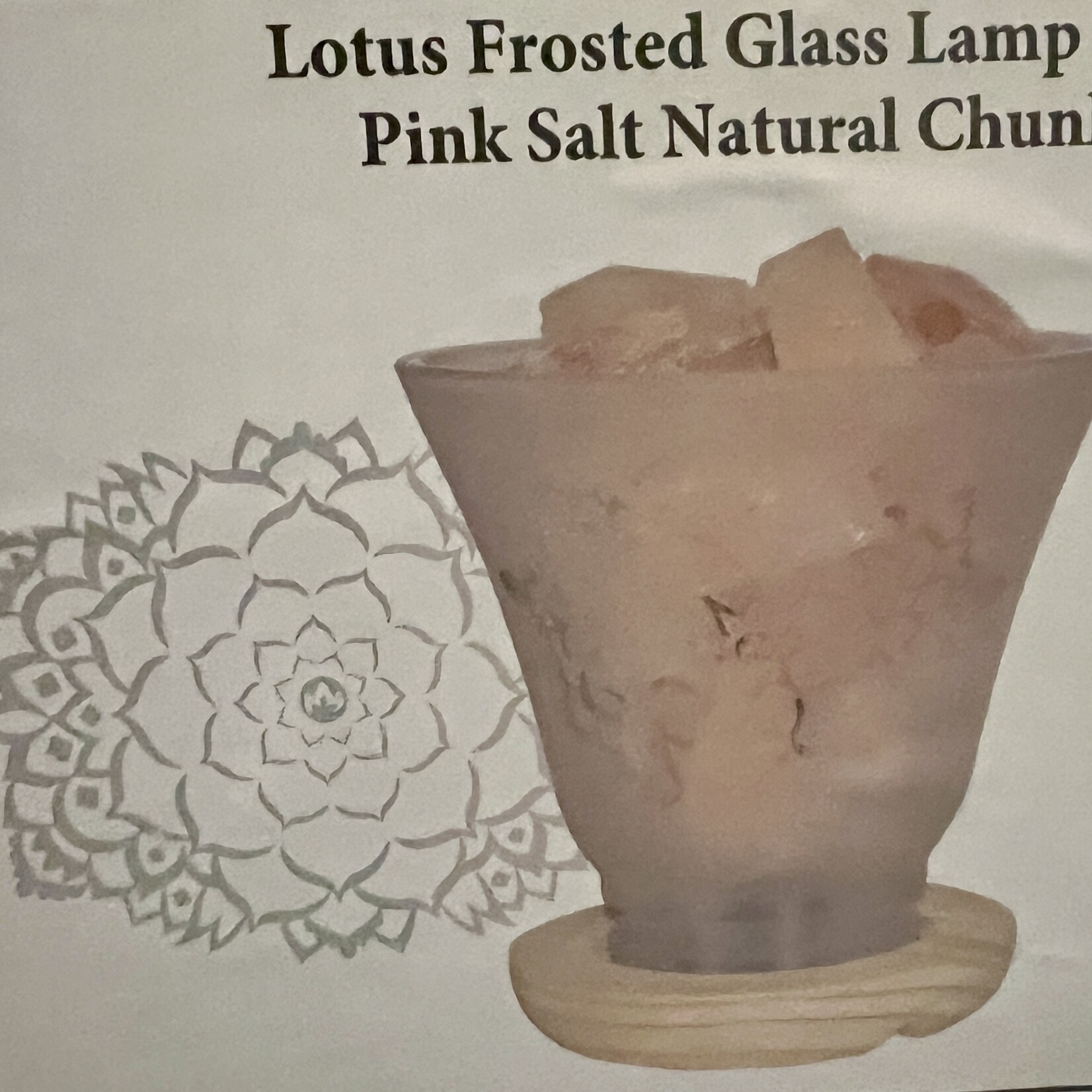 Frosted glass lamp with natural stones