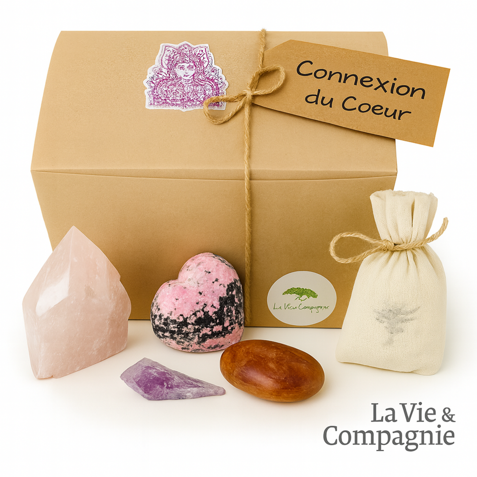 Boîte Cadeau Rituel d’Amour – Cristaux pour l’Amour et l’Harmonie Émotionnelle