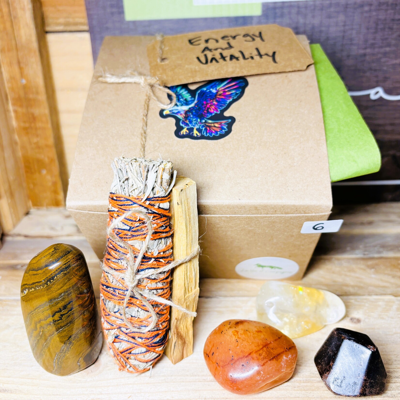 Boîte Cadeau Énergie & Vitalité – Cristaux pour la Motivation, le Courage et l’Énergie Positive