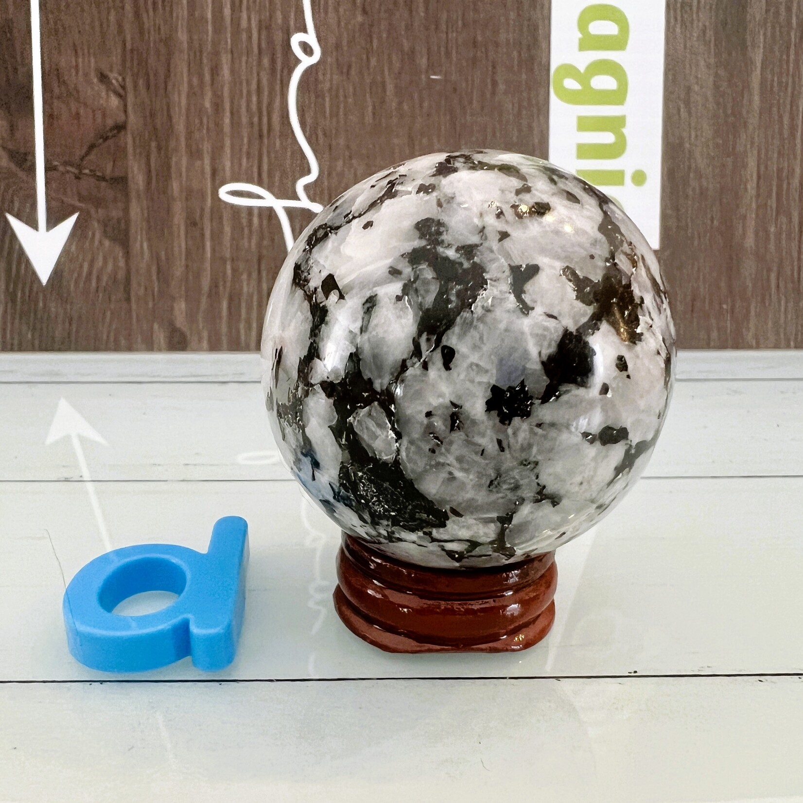 sparkling rainbow moonstone sphere -Symbol of Feminine Power