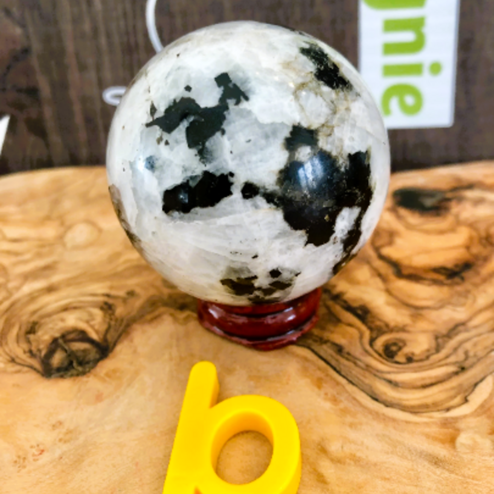 sparkling rainbow moonstone sphere -Symbol of Feminine Power