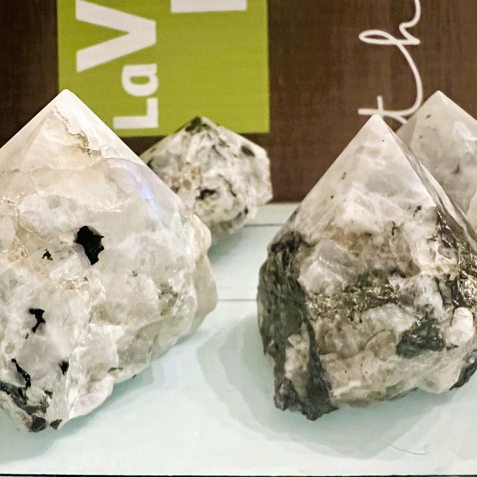 Rainbow Moonstone Pyramid- Symbol of Feminine Power