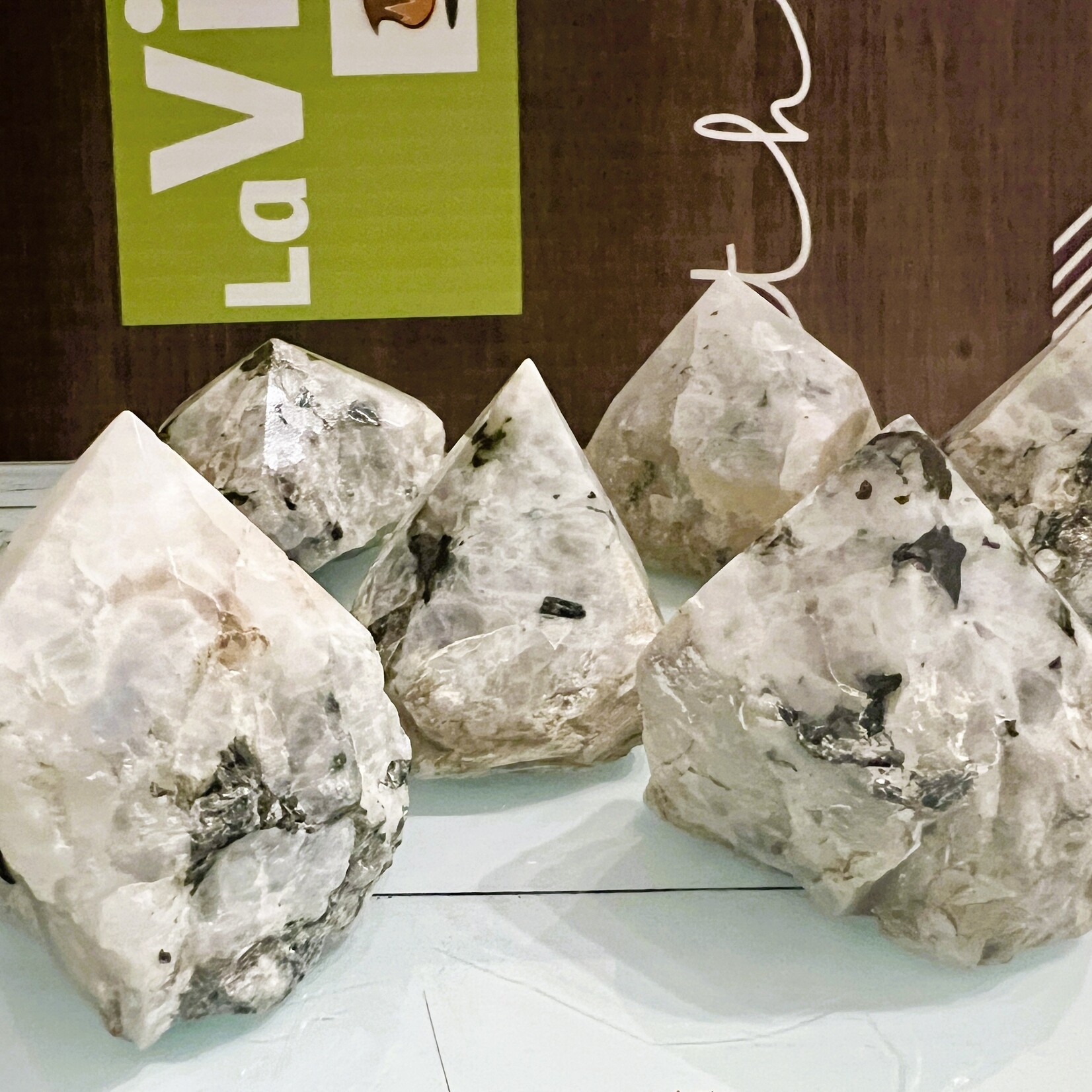 Rainbow Moonstone Pyramid- Symbol of Feminine Power