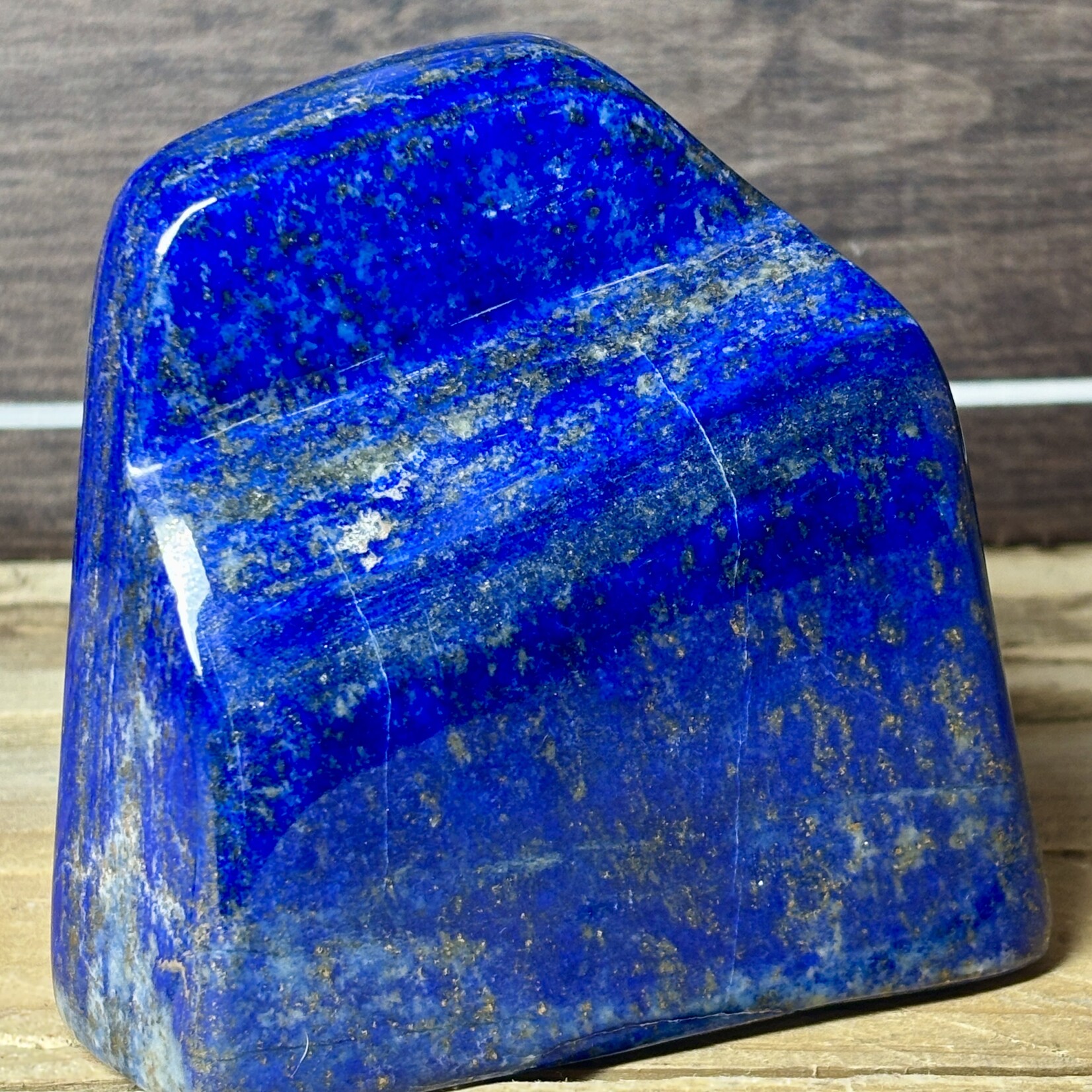 pièce de lapis lazuli forme libre, bénéfique pour le système respiratoire, les organes de nettoyage et le système nerveux - Copy