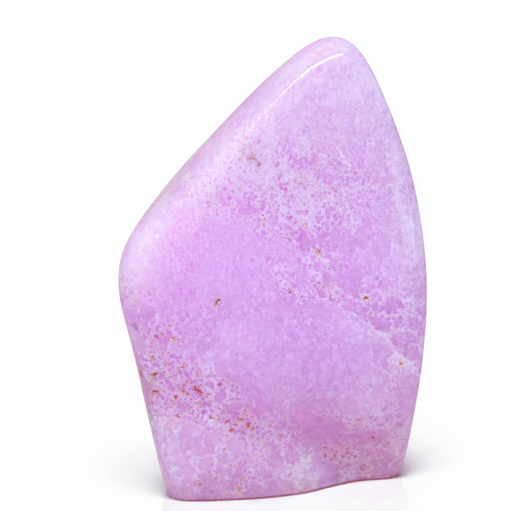 Aragonite Rose Forme Libre – Cristal Naturel Poli – Pierre du Cœur – Pièce Unique