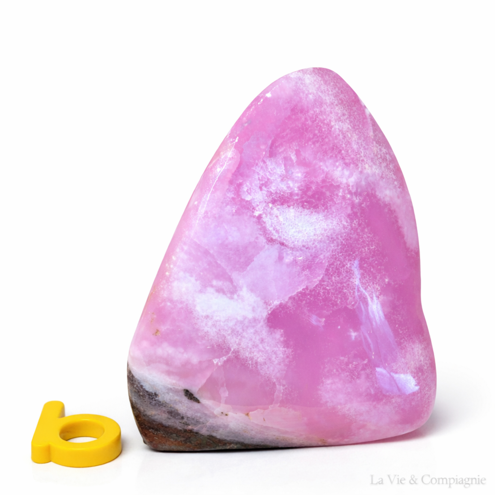 Pink Aragonite Freeform – Natural Polished Crystal – Heart Stone – One of a Kind Piece