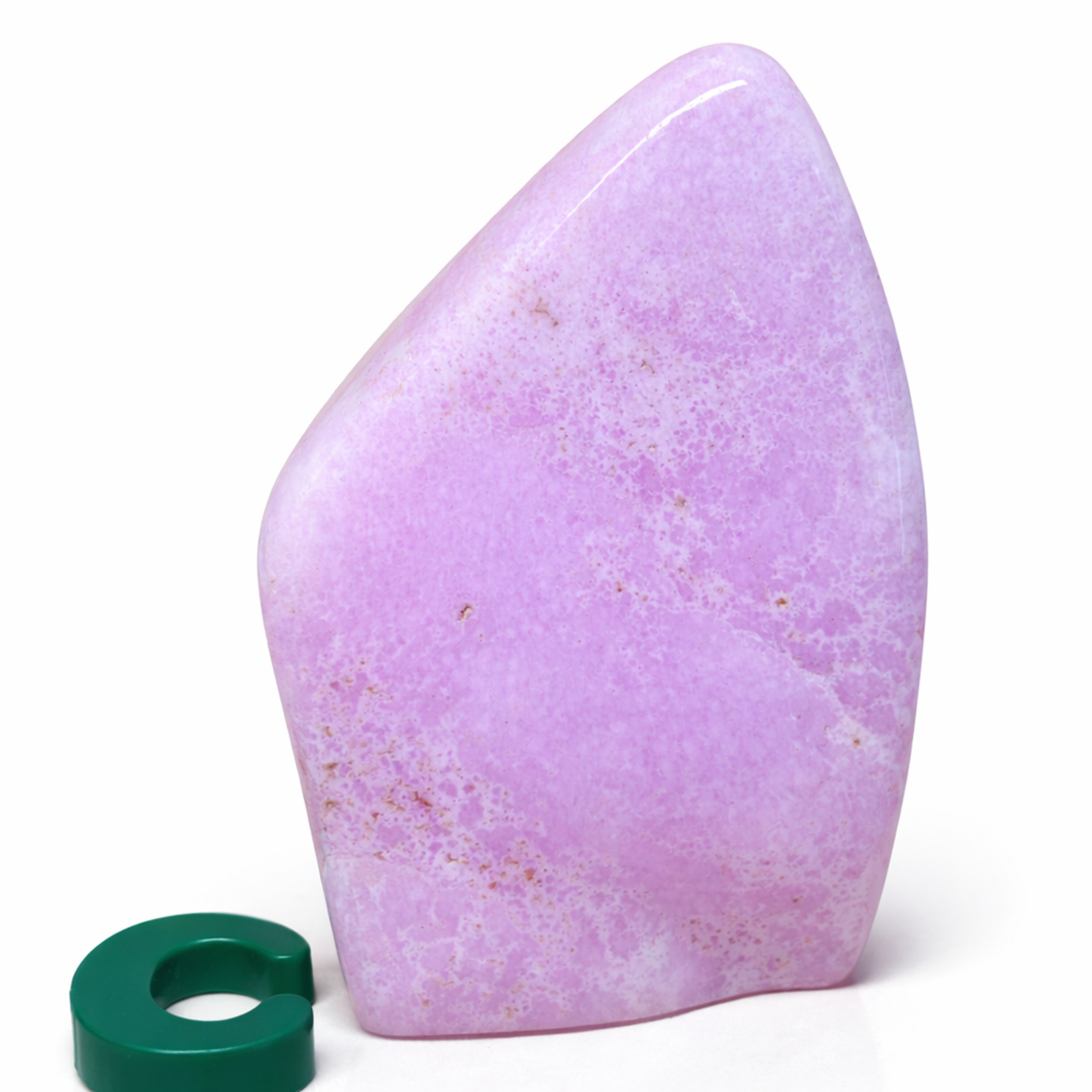 Aragonite Rose Forme Libre – Cristal Naturel Poli – Pierre du Cœur – Pièce Unique