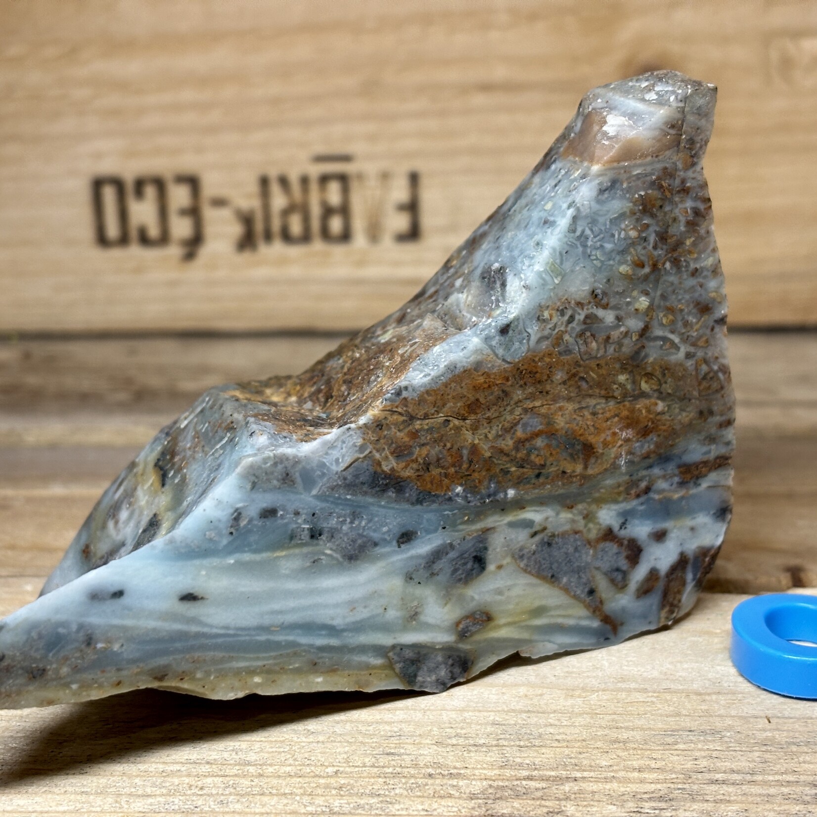 Stunning BC Ocean Picture Stone – Rare Blue Chalcedony & Serpentine from British Columbia