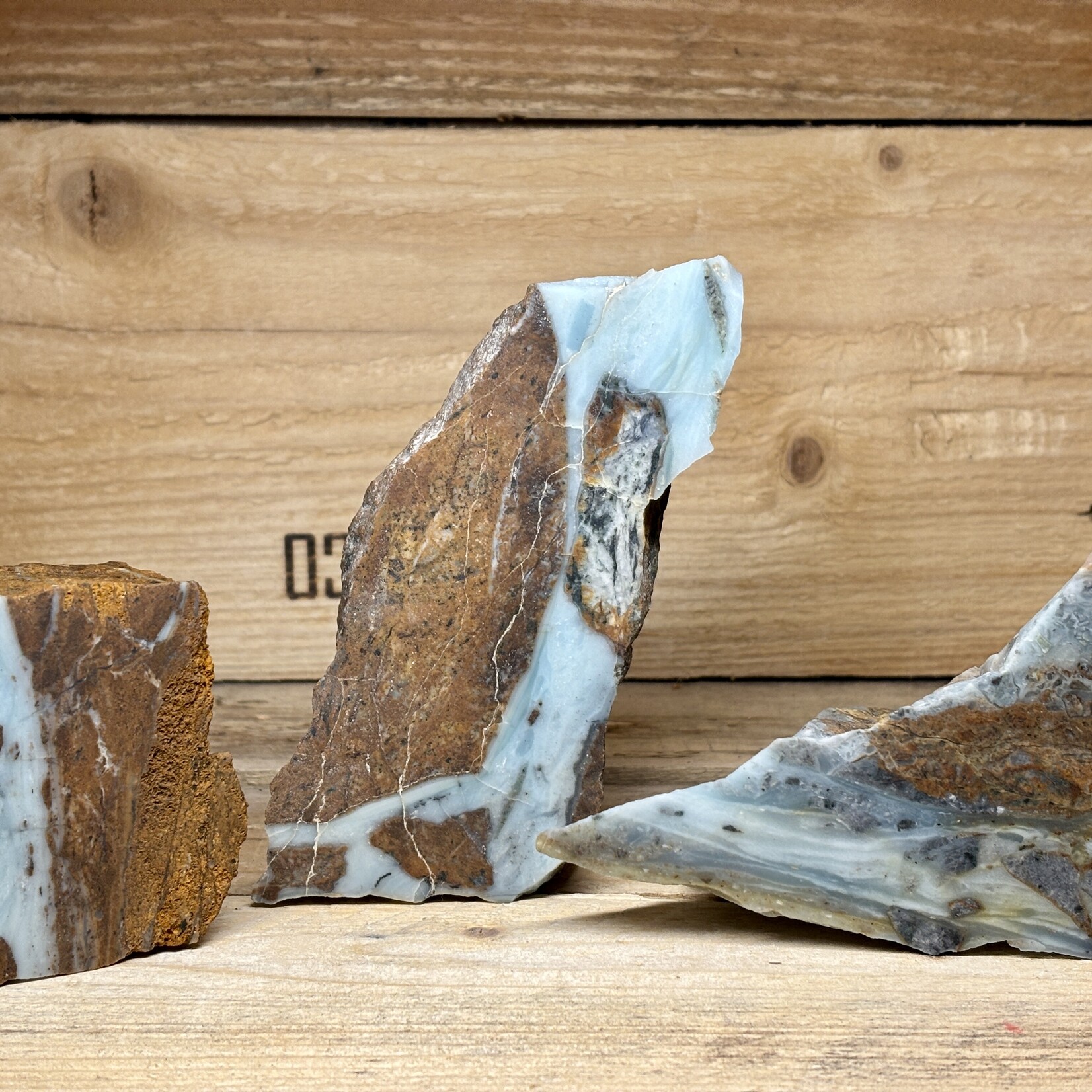 Pierre d'Océan de la Colombie-Britannique – Chalcedoine Bleue et Serpentine Rare de Colombie-Britannique