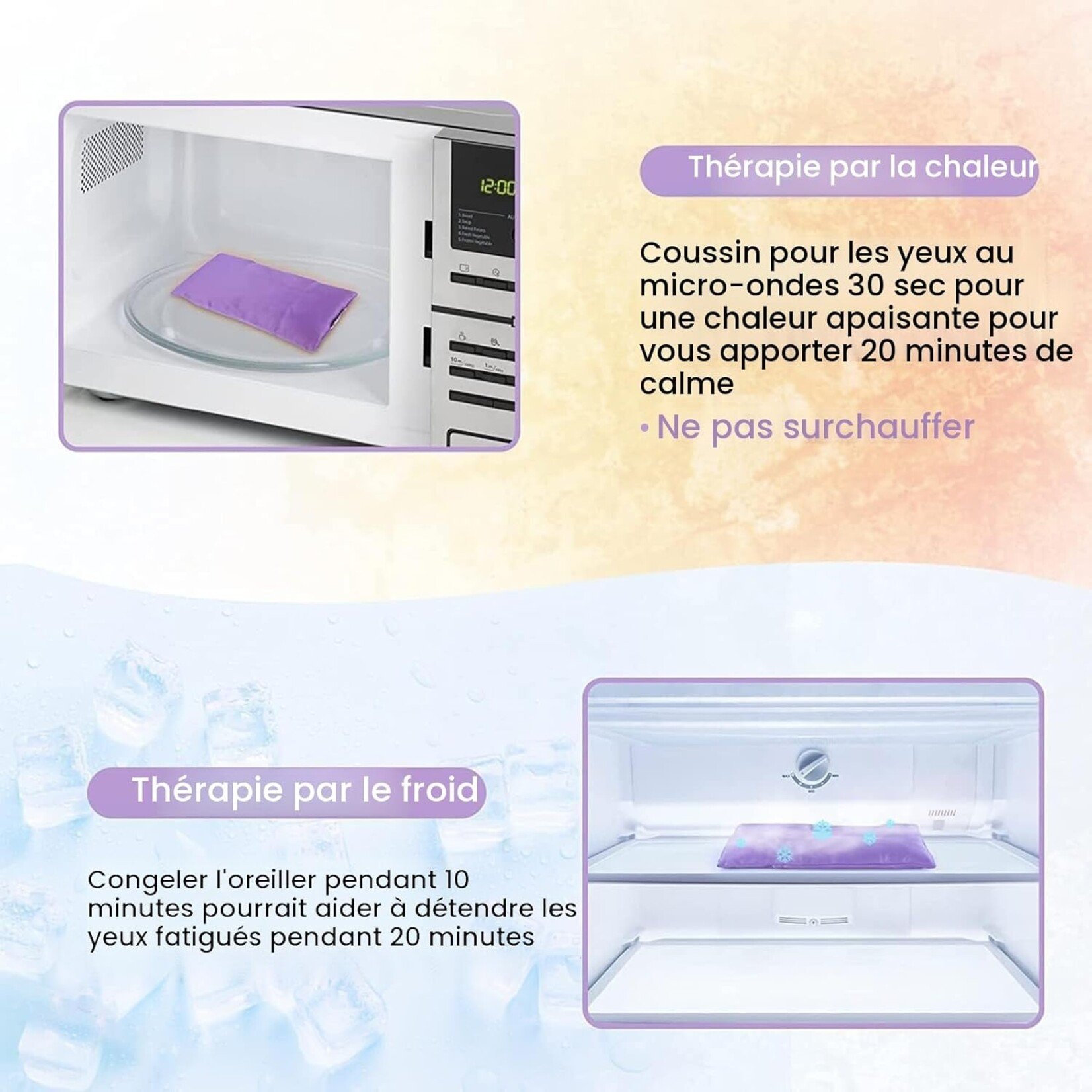 Coussin pour les yeux à la lavande – Eye Pillow relaxation, méditation, yoga et sommeil