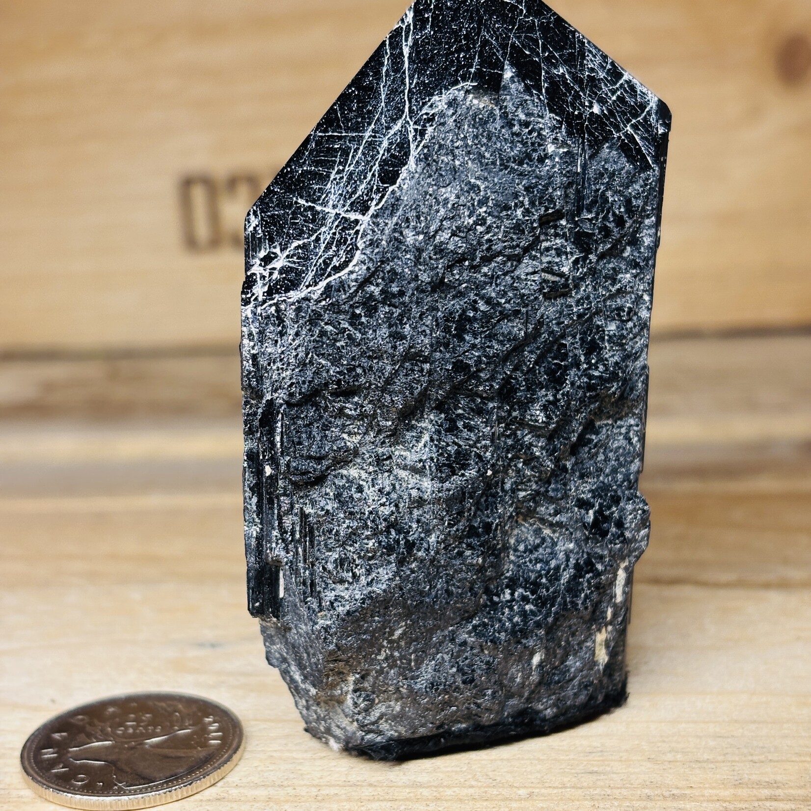 Black Tourmaline Raw Stone – Large Protective Crystal – Grounding & Energy Shield