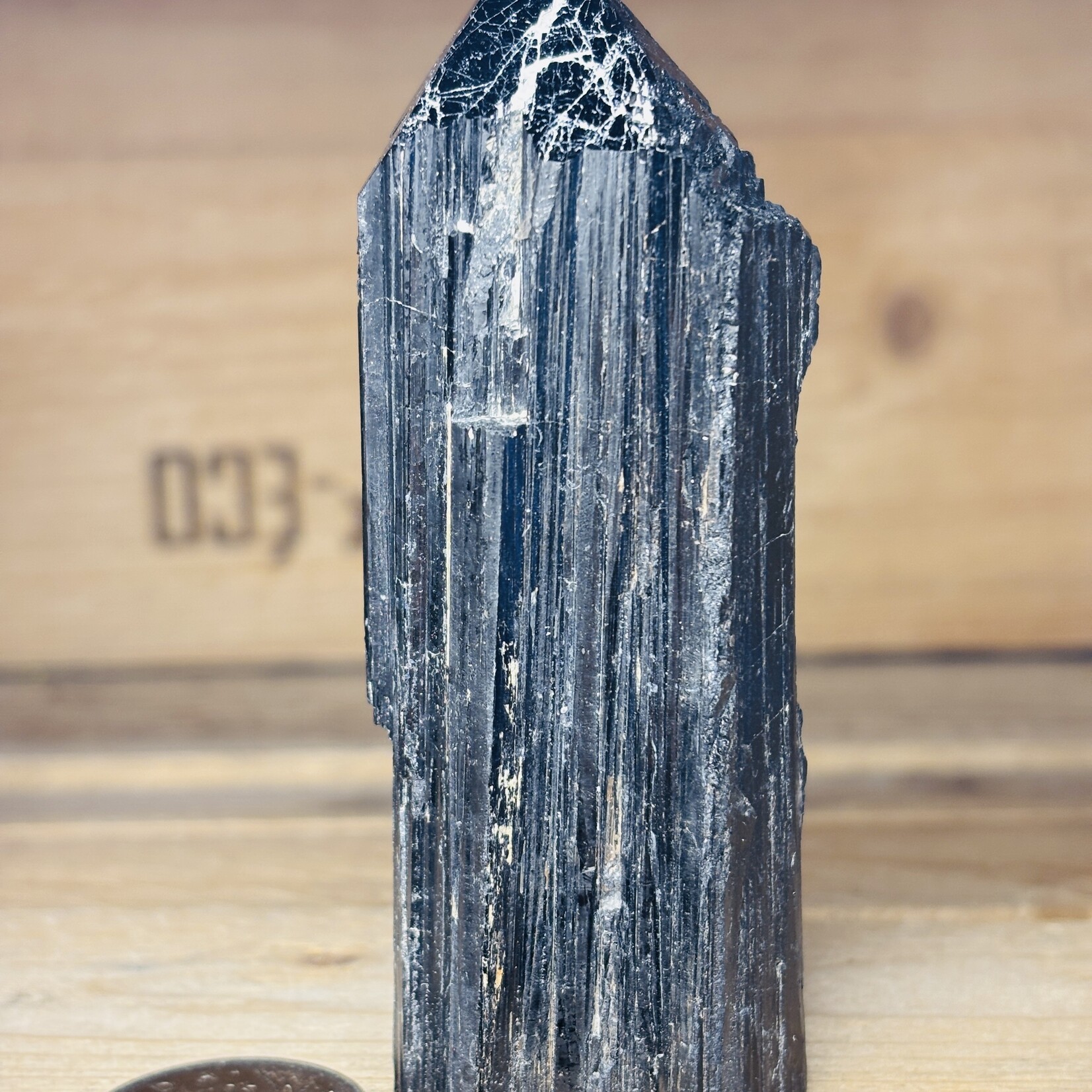 Black Tourmaline Raw Stone – Large Protective Crystal – Grounding & Energy Shield
