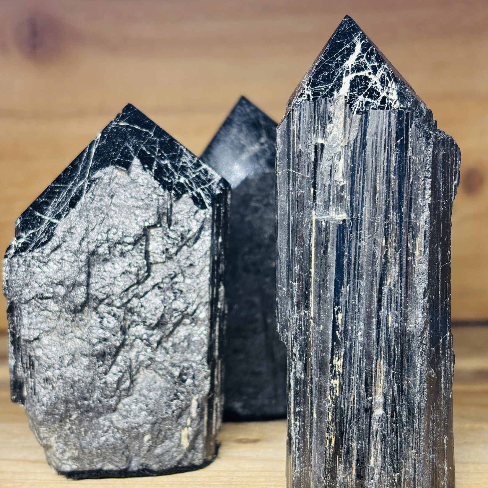 Black Tourmaline Raw Stone – Large Protective Crystal – Grounding & Energy Shield