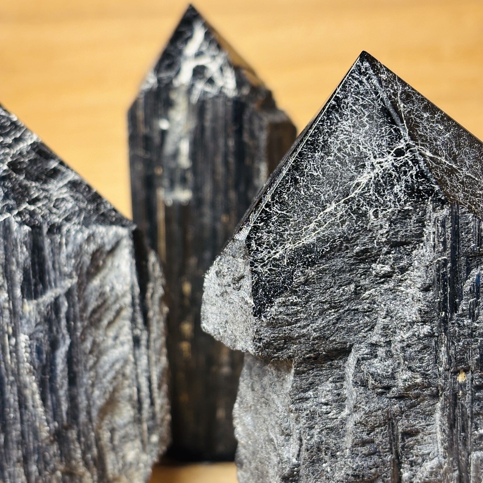 Black Tourmaline Raw Stone – Large Protective Crystal – Grounding & Energy Shield