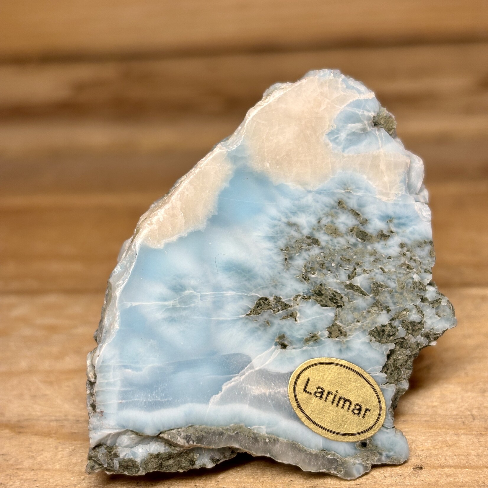 Larimar brute et poli