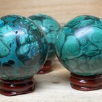 Malachite Spheres – Vibrant Natural Energy Stones for Healing