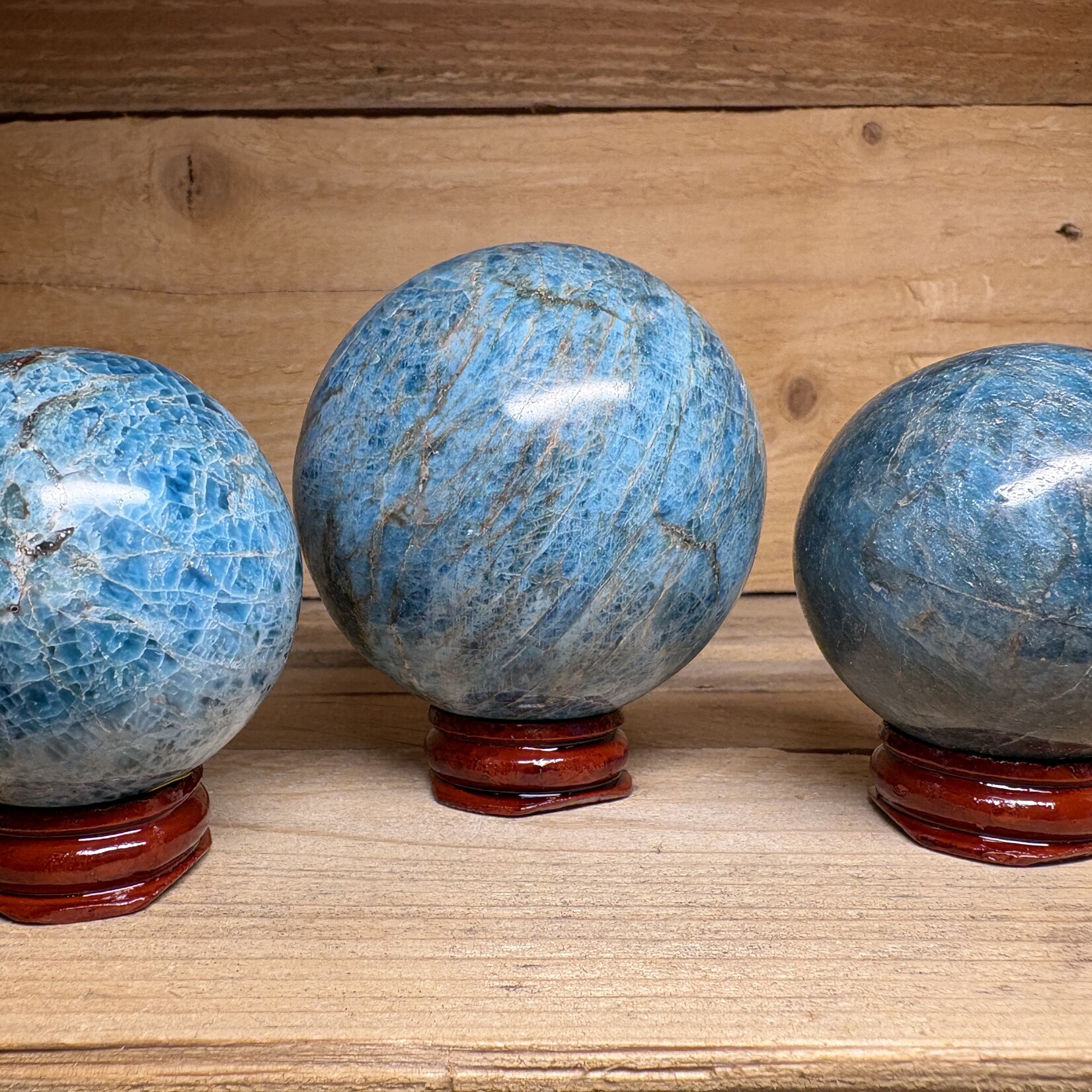 Stunning Apatite Sphere –  Deep Clarity & Manifestation Energy