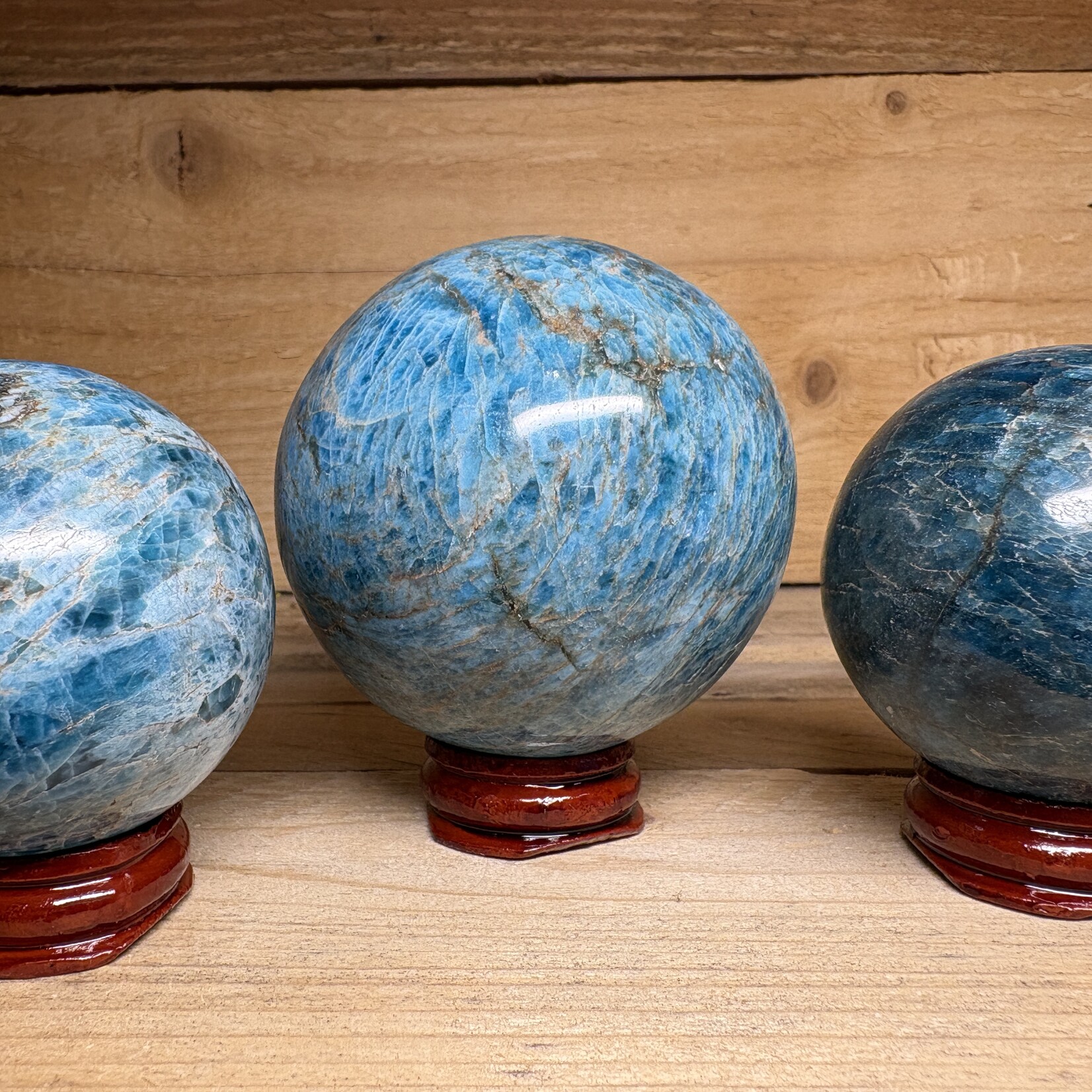 Stunning Apatite Sphere –  Deep Clarity & Manifestation Energy