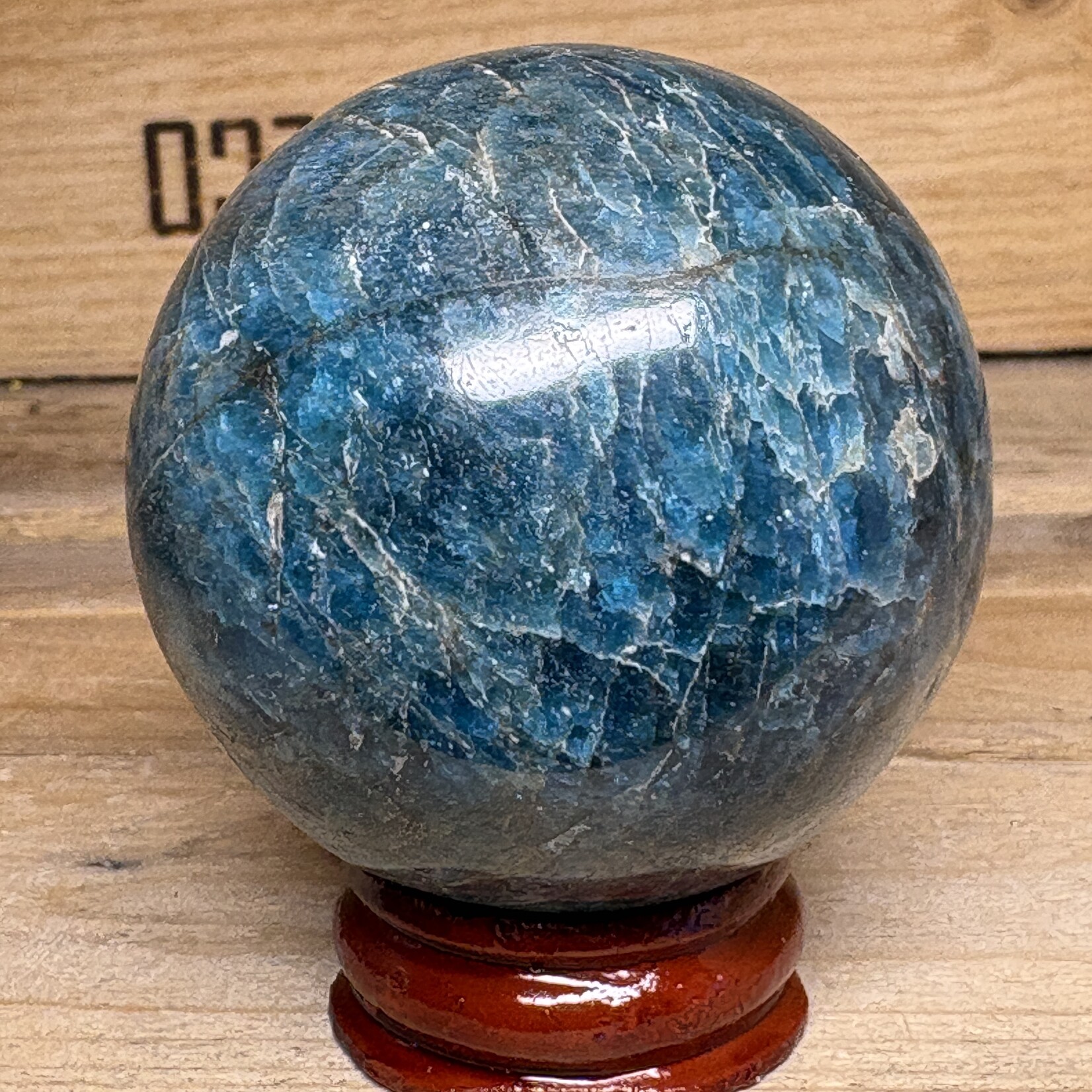 Stunning Apatite Sphere –  Deep Clarity & Manifestation Energy
