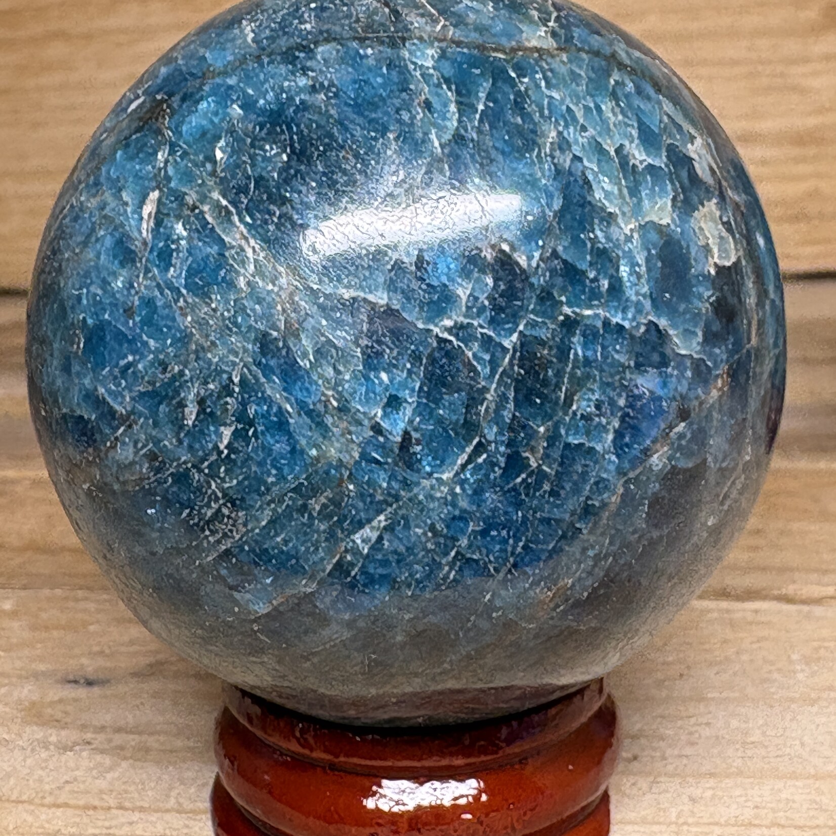 Stunning Apatite Sphere –  Deep Clarity & Manifestation Energy