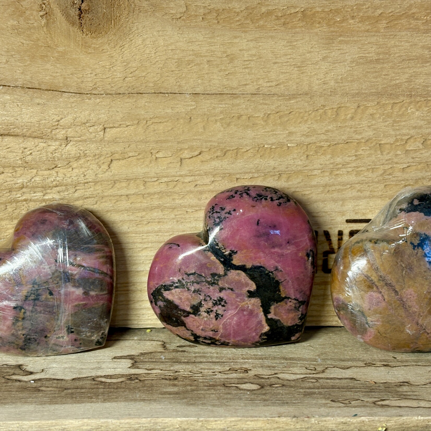 Natural Rhodonite Heart-Shaped Stone - Healing Stone for Trauma and Emotional Wounds