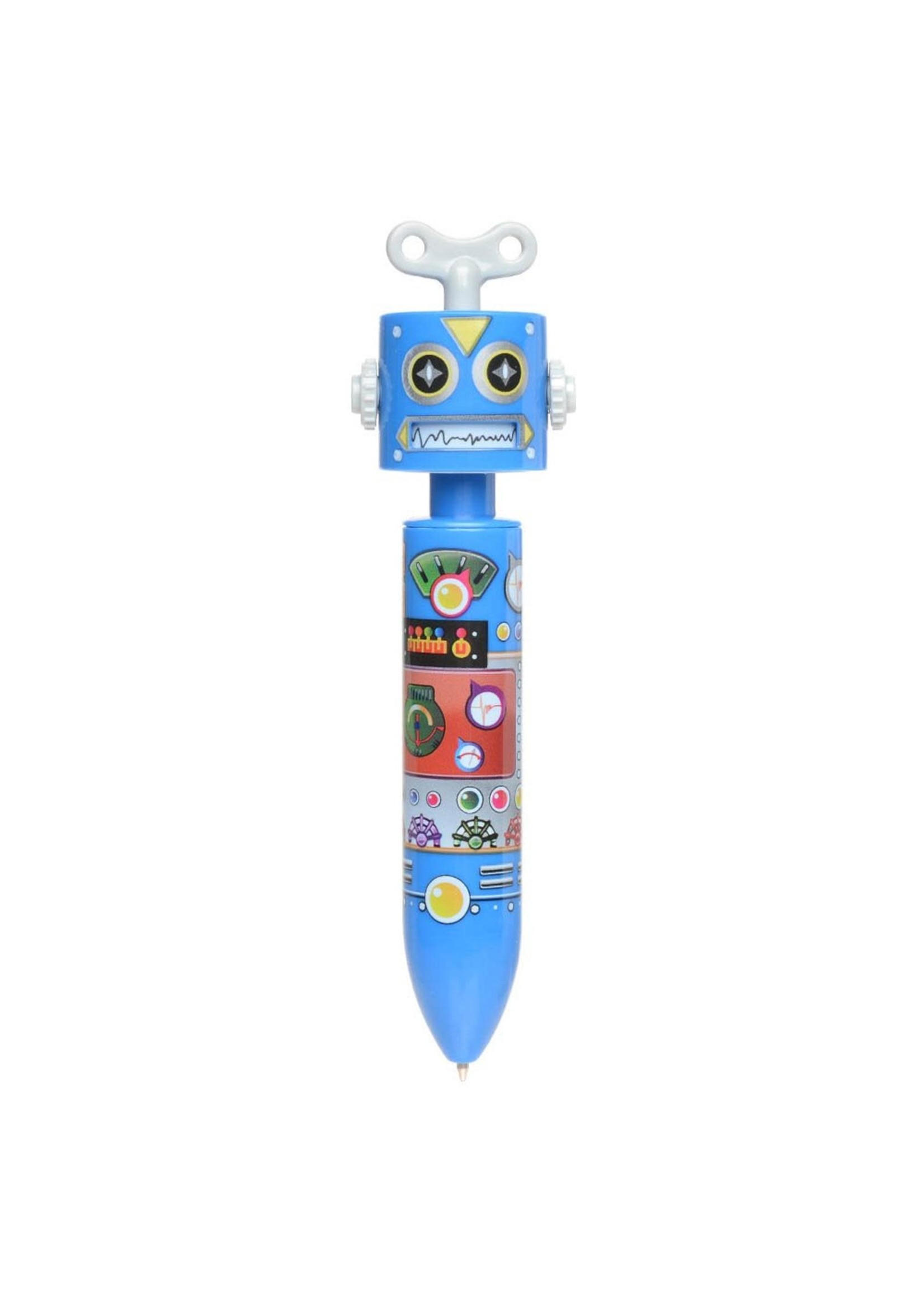 Blue Retro Robot Pen